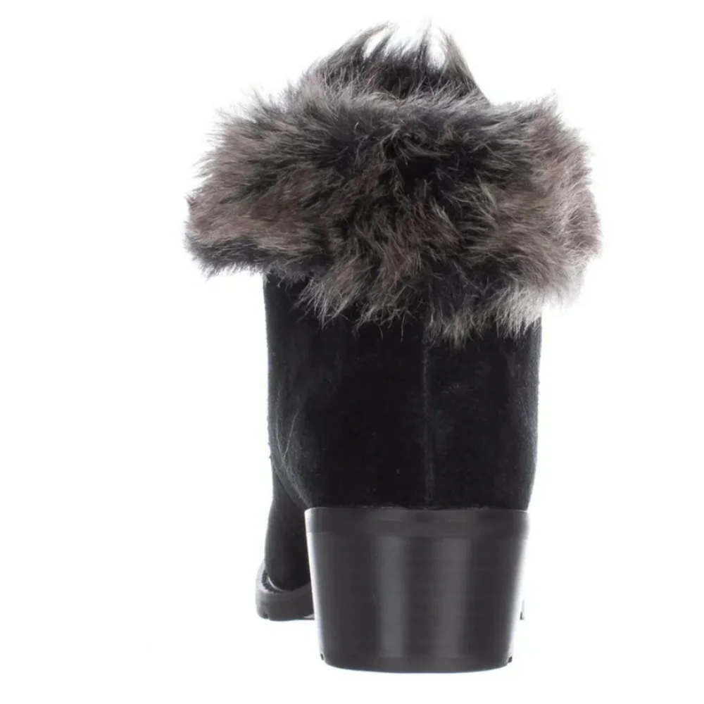 Women's Sporto Faux Fur Trim Lace Up Ankle Boots